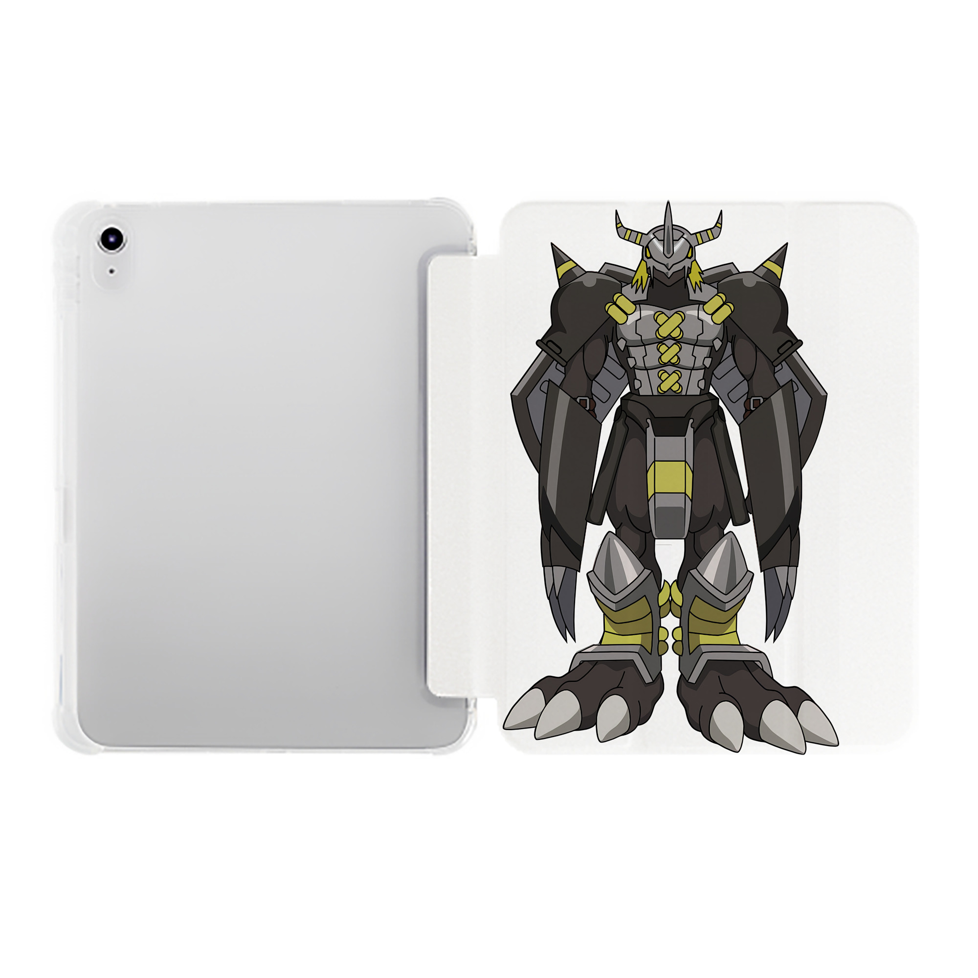 （画像用） Digimon デジタルモンスター/デジモン IPad ケース ペン収納付き 三つ折りスタンド PUレザー×シリコン 対応機種9.5/10.5/10.9インチ